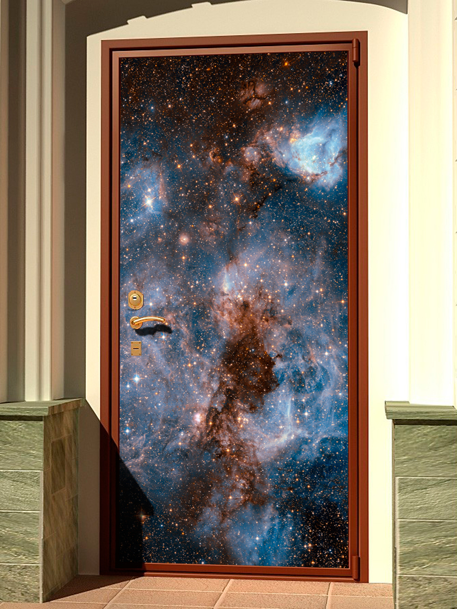 Наклейка на дверь - Глубокий космос