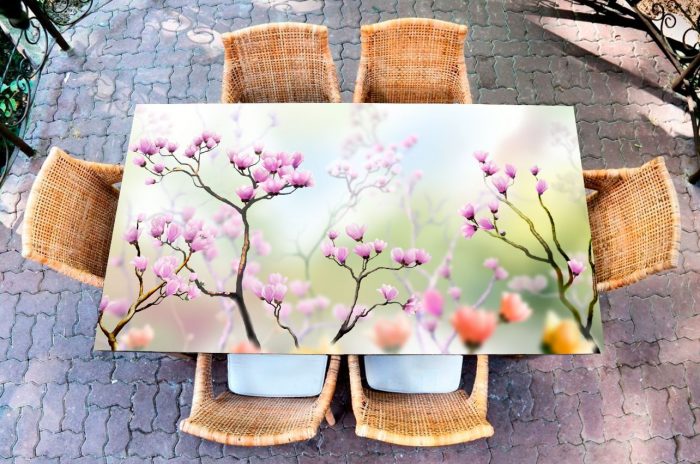 Наклейка на стол - Искусство цветения | Купить фотопечать на стол в магазине Интерьерные наклейки
