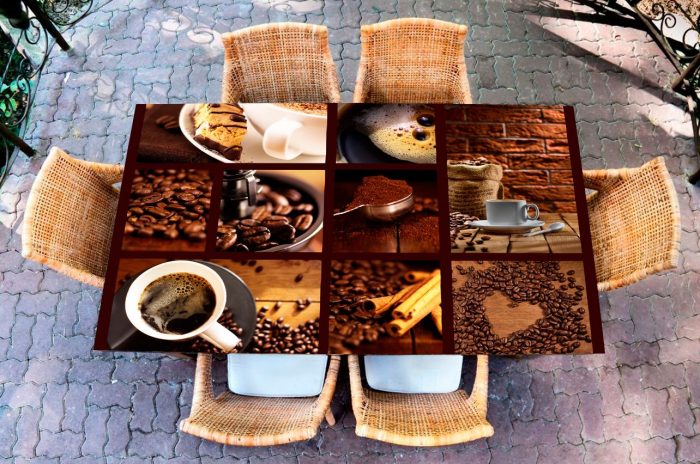 Стол с фотопечатью - Кофе 3 | Купить Наклейку на стол в магазине Интерьерные наклейки