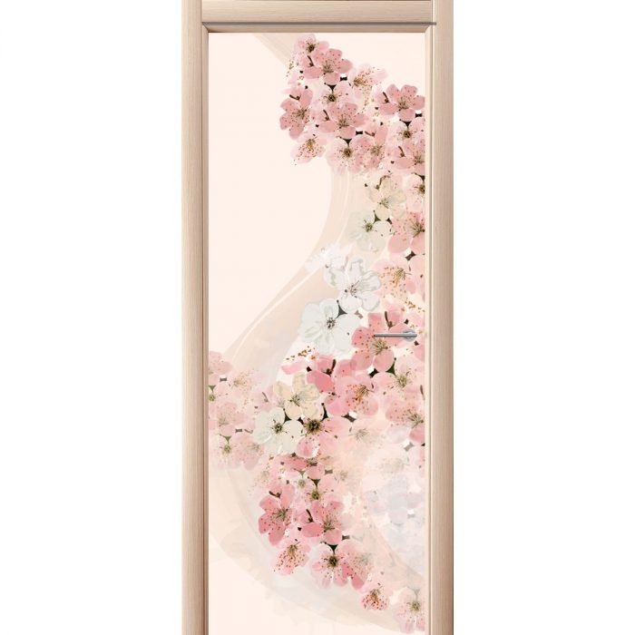 Наклейка на дверь - Вуаль весны | магазин Интерьерные наклейки