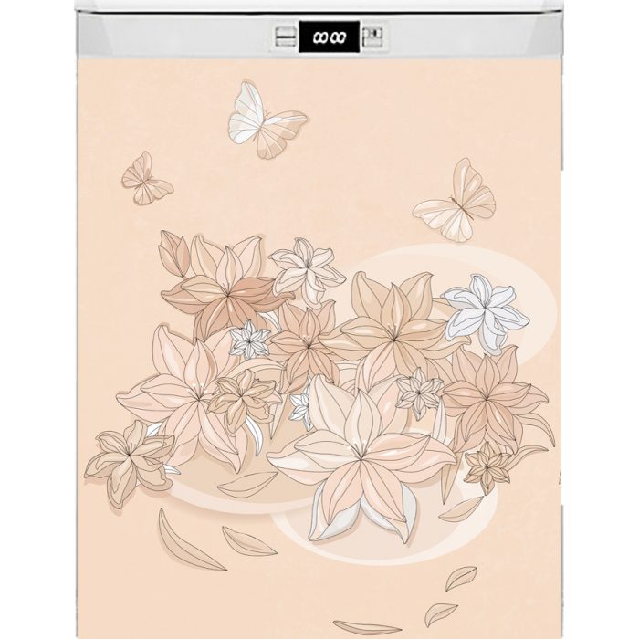 Наклейка на посудомоечную и стиральную машину - Floral-1