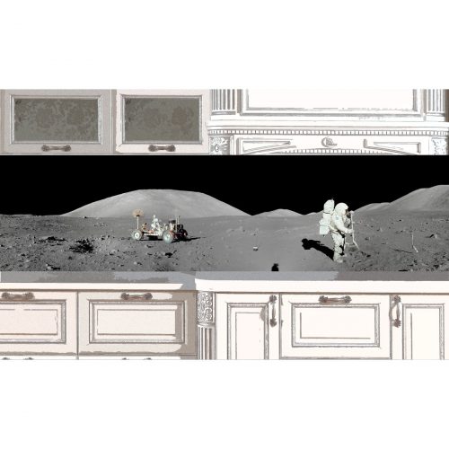 Наклейка на фартук кухни — Apollo 17