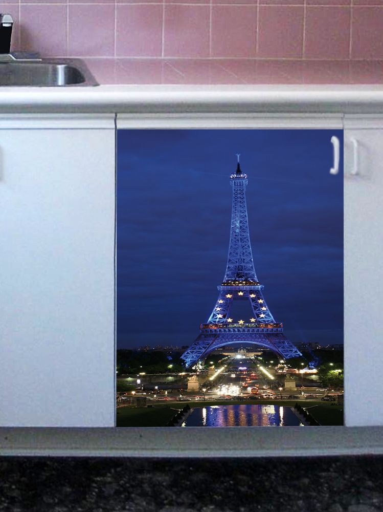 Наклейка на кухню и технику, балконную или межкомнатную дверь, любую ровную поверхность - Paris.