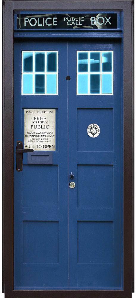 Виниловая наклейка на дверь - Police Box