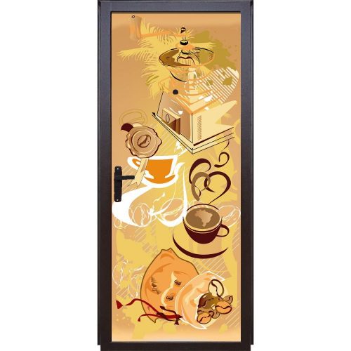 Наклейка на дверь — Кофе 1  Арабика