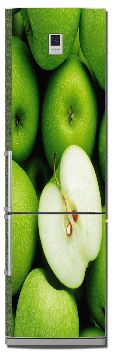 Виниловая наклейка на холодильник - Яблоки