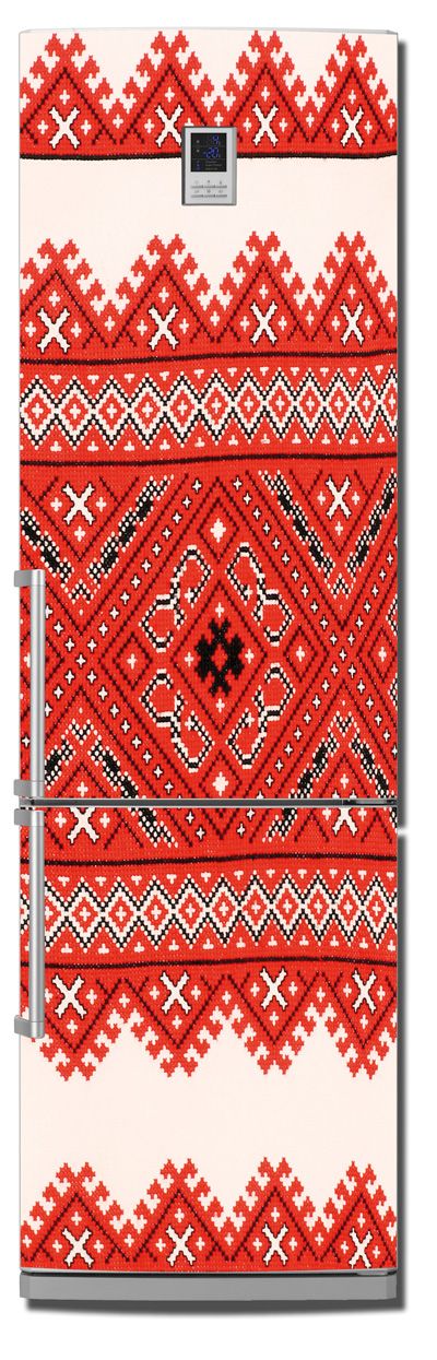 Виниловая наклейка на холодильник - Украинский рушник