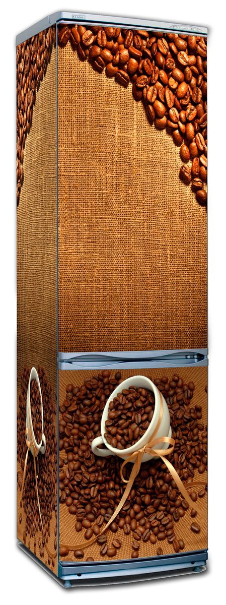 Наклейка на холодильник - Кофе 2 Зерна