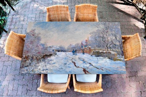 Стол с фотопечатью — Снег в Аржантее