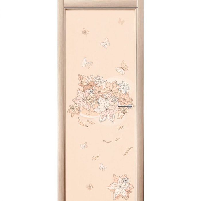 Наклейка на дверь - Floral-1 | магазин Интерьерные наклейки