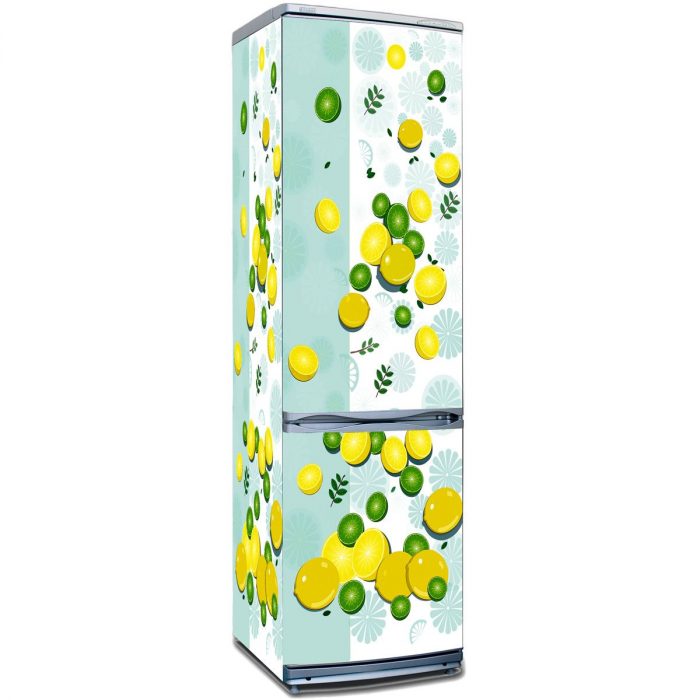 Наклейка на холодильник - Лимон и лайм | магазин Интерьерные наклейки
